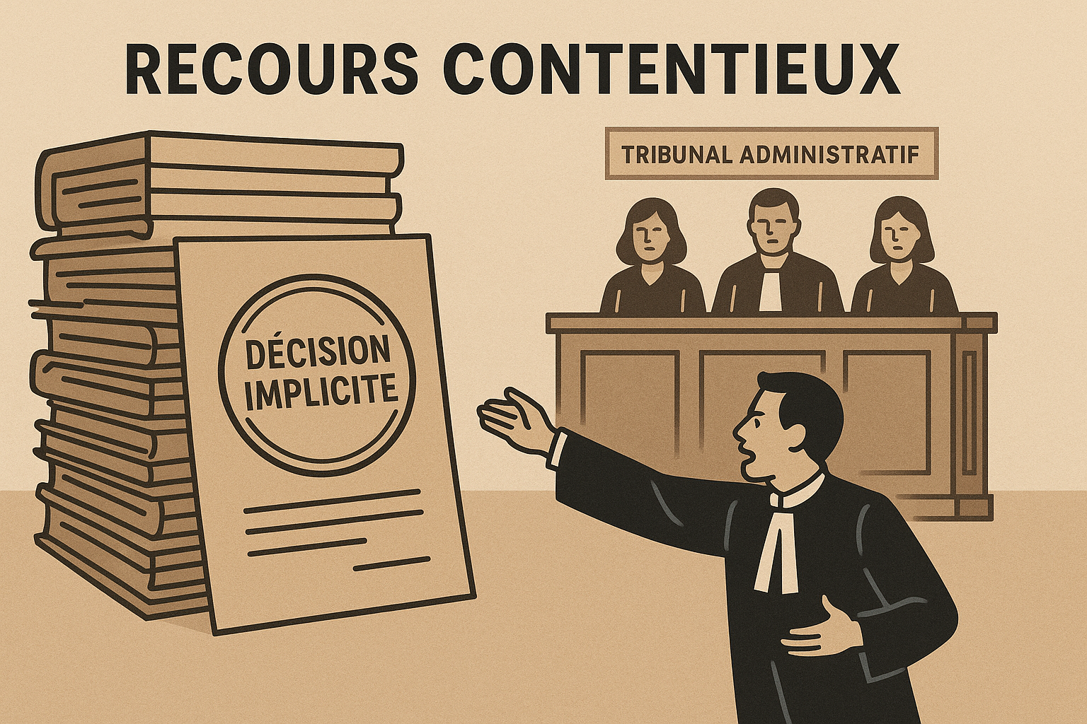 Cette infographie détaille le circuit judiciaire après rejet du recours hiérarchique : Saisine exclusive du Tribunal Administratif de Nantes Rôle de l'avocat dans la rédaction des mémoires Délai moyen de traitement (12 à 24 mois)